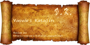 Vasvári Katalin névjegykártya