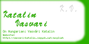 katalin vasvari business card