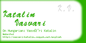 katalin vasvari business card
